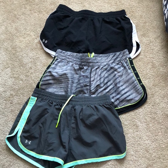 Under Armour Pants - Lot of three Under Armour lined running shorts